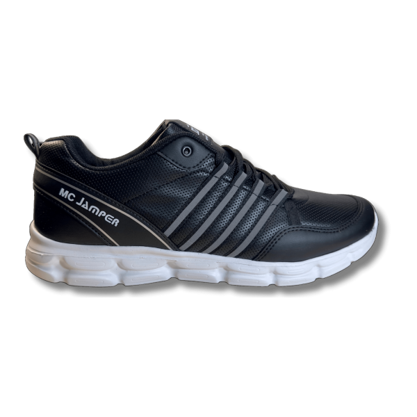 MC Jamper 1876 Siyah (Battal) Hafızalı İç Tabanlı Bağcıklı Erkek Sneaker Spor Ayakkabı
