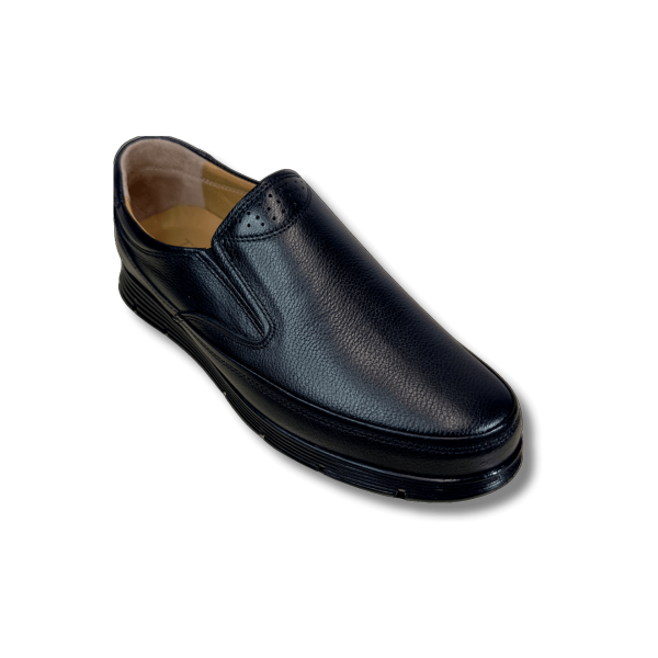 PLUMP SHOES Siyah Ortopedik Tabanlı Bağcıksız Ultra Hafif Erkek Günlük Ayakkabı