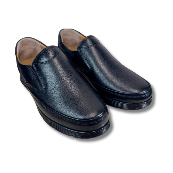 PLUMP SHOES Siyah Ortopedik Tabanlı Bağcıksız Ultra Hafif Erkek Günlük Ayakkabı