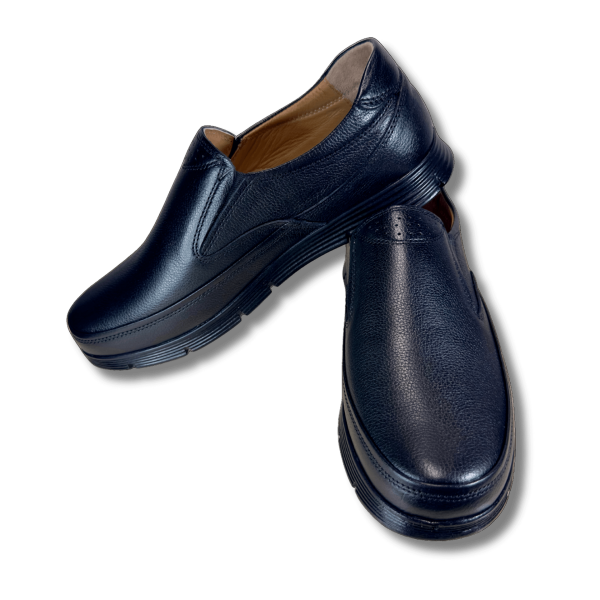PLUMP SHOES Siyah Ortopedik Tabanlı Bağcıksız Ultra Hafif Erkek Günlük Ayakkabı