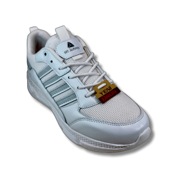 MC Jamper 2213 Beyaz Hafızalı İç Tabanlı Bağcıklı Erkek Spor Ayakkabı