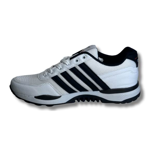 WANDERFULL Beyaz Siyah Şeritli Erkek Sneaker Spor Ayakkabı
