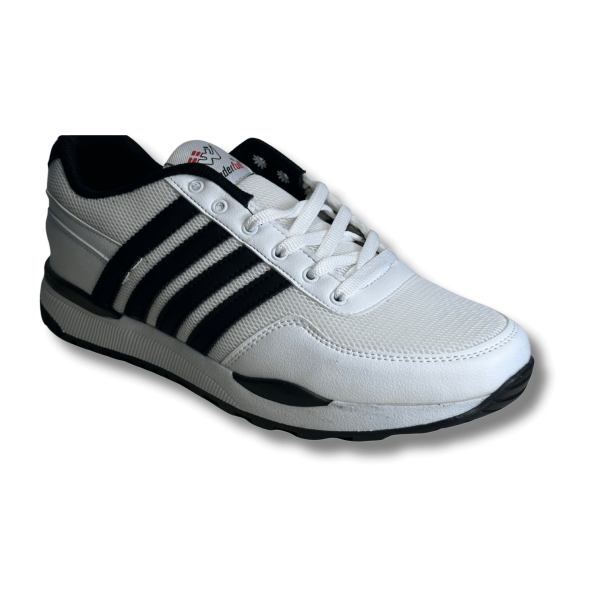 WANDERFULL Beyaz Siyah Şeritli Erkek Sneaker Spor Ayakkabı
