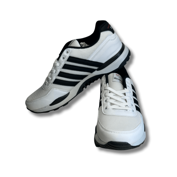 WANDERFULL Beyaz Siyah Şeritli Erkek Sneaker Spor Ayakkabı