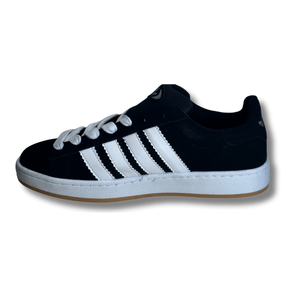 BUMERİX Siyah Beyaz Şeritli Erkek Sneaker Spor Ayakkabı