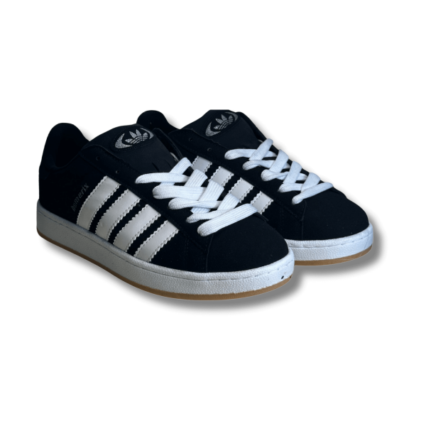 BUMERİX Siyah Beyaz Şeritli Erkek Sneaker Spor Ayakkabı