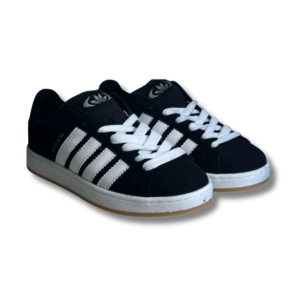 BUMERİX Siyah Beyaz Şeritli Erkek Sneaker Spor Ayakkabı