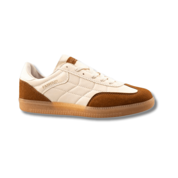 FASHION Krem Unisex Samba Spor Ayakkabı