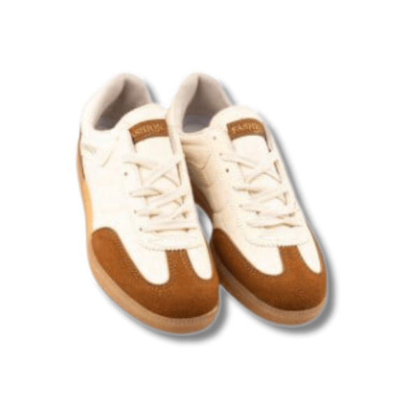 FASHION Krem Unisex Samba Spor Ayakkabı