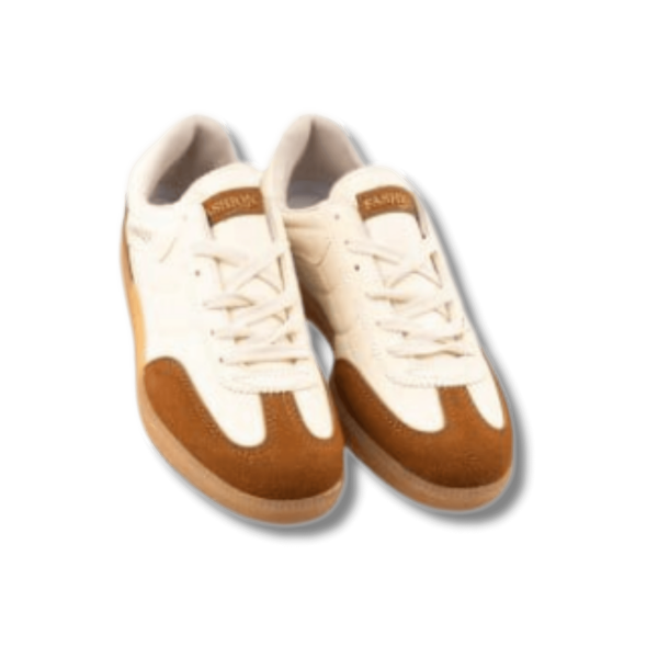 FASHION Krem Unisex Samba Spor Ayakkabı